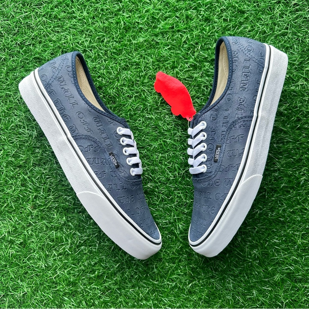 Vans Authentic Deboss Off The Wall Dress Blues True White - Picture 4 of 8